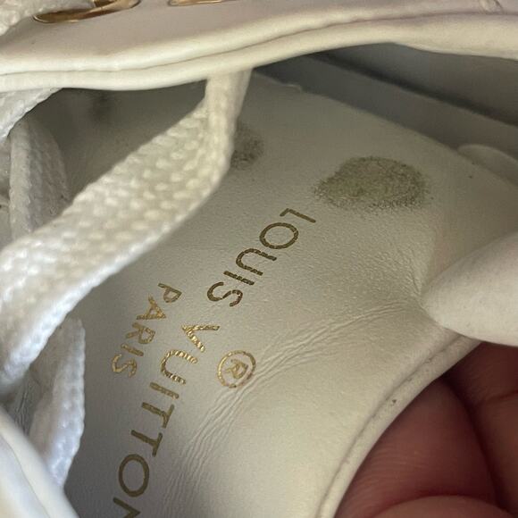 LOUIS VUITTON Monogram Womens Stellar Sneakers White Size 38 - Picture 14 of 15